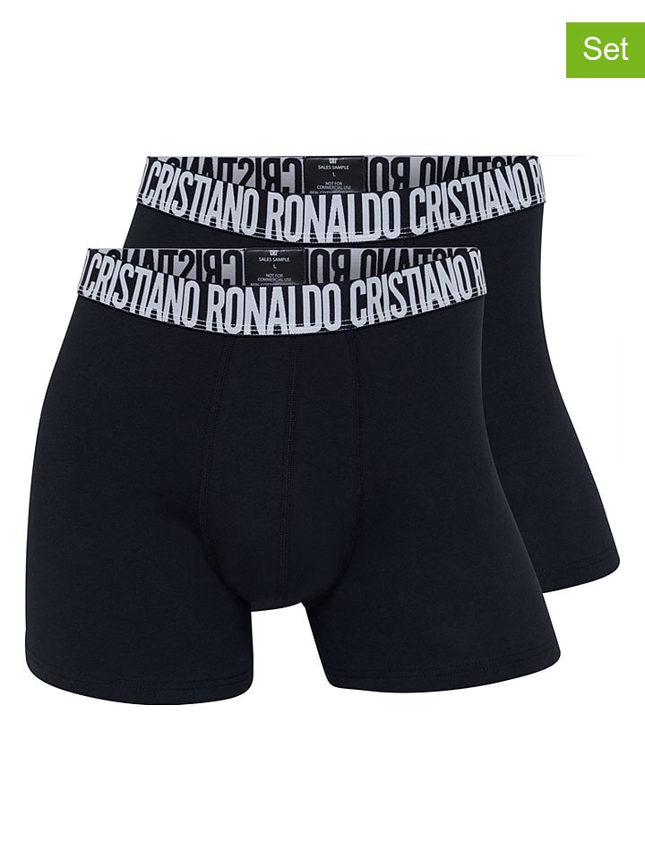 CR7 2er-Set: Boxershorts in Schwarz - L