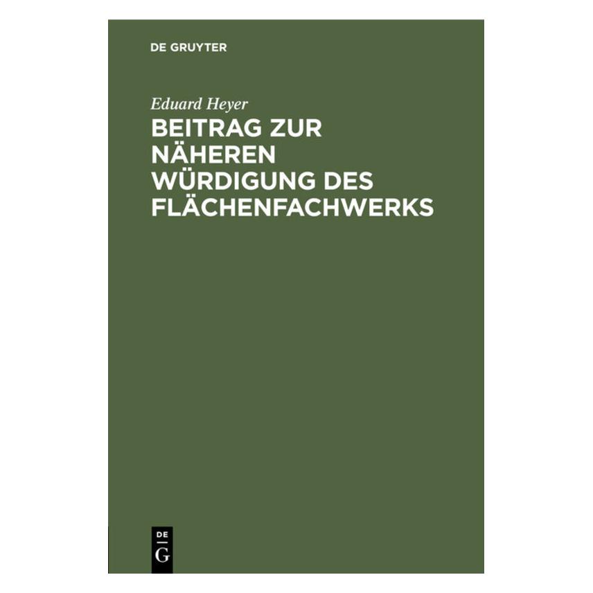 De Gruyter Heyer:Beitrag zur näheren Würdigung des (Deutsch, Hardcover, Eduard Heyer) (67772882)