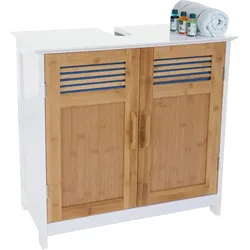 Waschbeckenunterschrank MCW-A85, Badschrank 60x60x30cm ~ bambus