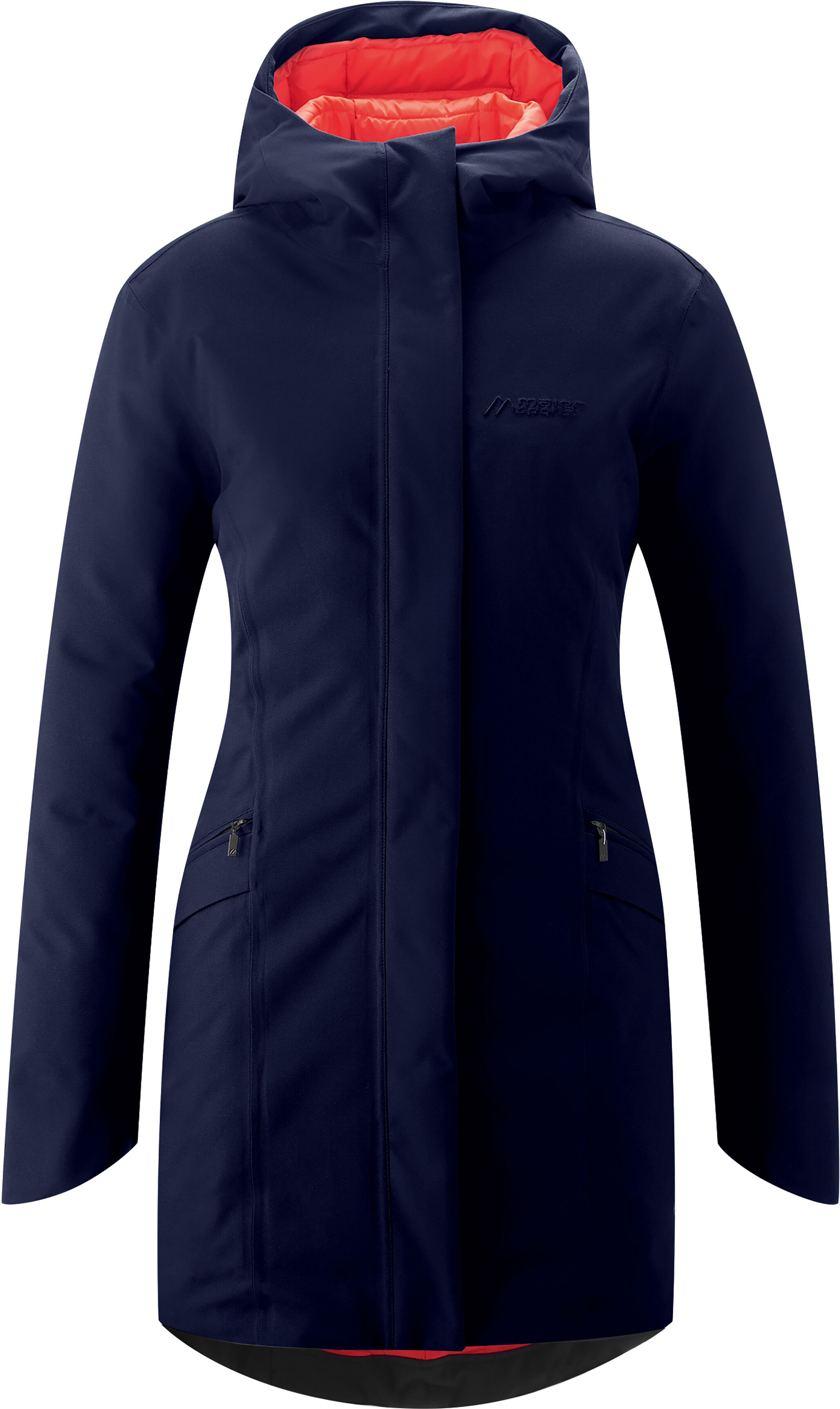 Funktionsjacke MAIER SPORTS "Henni", Damen, Gr. 36, blau (dunkelblau), 100% Polyester, Jacken Funktionsjacke, Sportlicher Outdoormantel für Outdoor und City, leicht wattiert dunkelblau 36