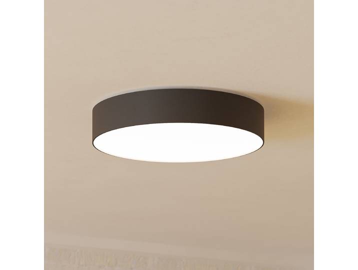 Plafonnier LED Ø 39cm Argenté/Noir Polycarbonate LED Module LED