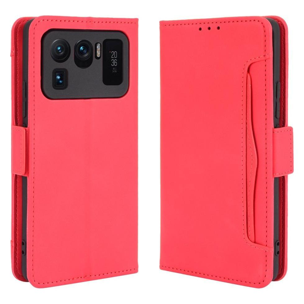 Cover-Discount Xiaomi Mi 11 Ultra - Etui mit vielen Kartenfächer rot (Xiaomi Mi 11 Ultra) (101910555C)