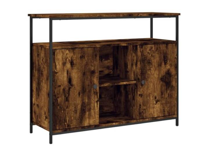 vidaXL Sideboard Räuchereiche 100x35x80 cm Holzwerkstoff
