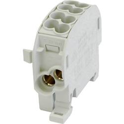 HoraeTec 080110-0-3 Hauptleitungsabzweigklemme PA, Messing Lichtgrau (RAL 7035) 1polig 100 A 690 V Leiter-Typ = L