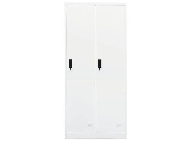 Blanc Garde-robe CLARENCE Armoire penderie Pour chambre Blanc 80x50x180 cm Acier LV1480