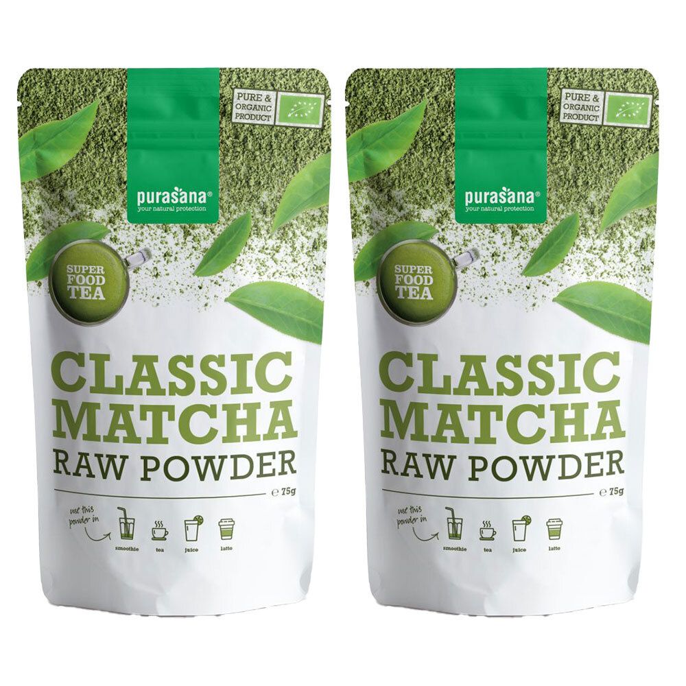 Purasana Classic Matcha Poeder x2 2x75 g Pulver