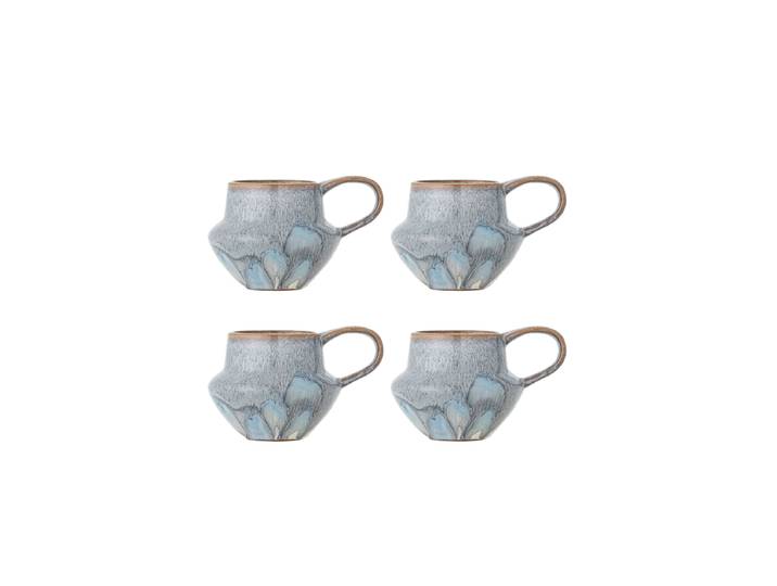 Handgefertigter Becher „Bessie“, 4er-Set Keramik Blautöne Bloomingville
