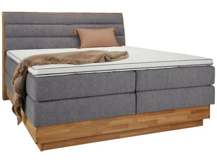 Z2 Boxspringbett MARISSA, grau, Holz