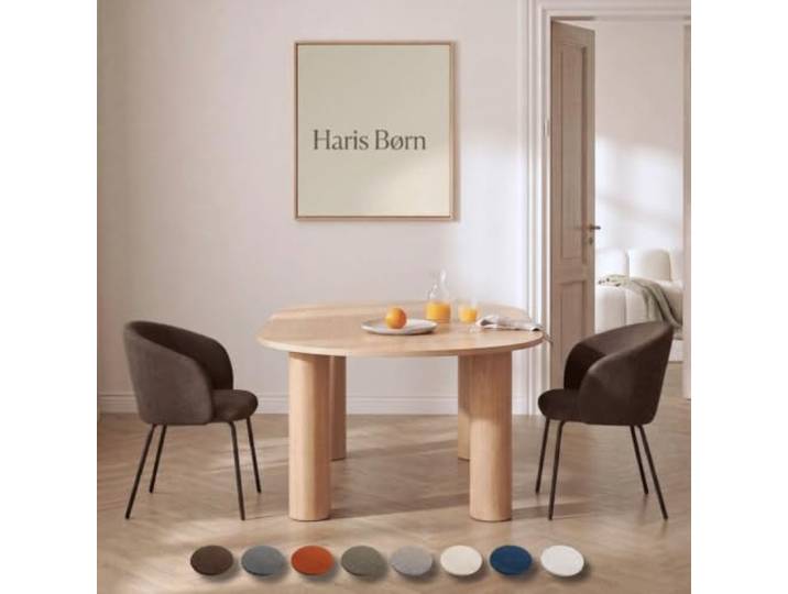 Haris Børn® NØR Esszimmerstühle (2er Set) Braun - Bequeme Polster Esszimmerstühle mit Armlehne - Premium Esstisch Stühle & Wohnzimmer Stühle - Moderne Esszimmerstühle 30 Tage testen