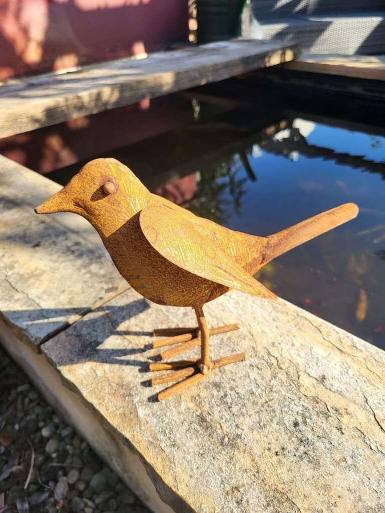 Hermes Trading Edelrost Vogel Holger voor op tafel