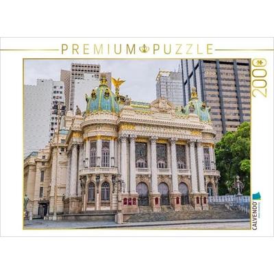 CALVENDO Puzzle Echo vergangener Epochen: Theatro Municipal Rio de Janeiro | 2000 Teile Lege-Größe 90x67cm Foto-Puzzle für glückliche Stunden