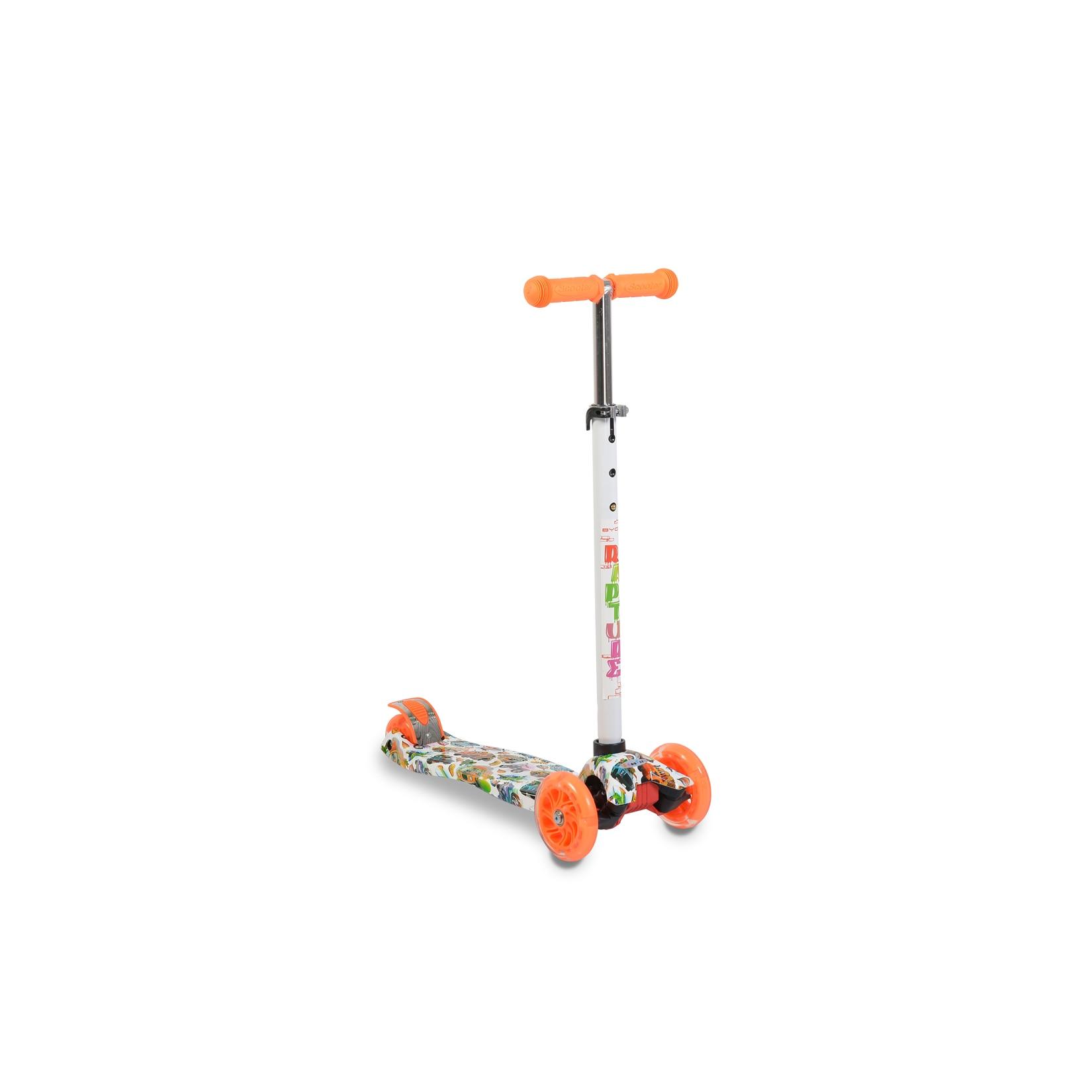 Byox Kinderroller Rapture, Aluminium Scooter mit LED-Rädern, Wassertransferdruck orange