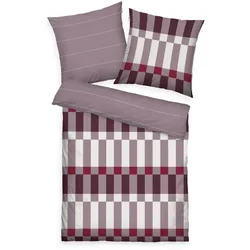 Bettwäsche BOLD CHECK Satin (BL 240x220 cm) - lila - BL 240x220 cm