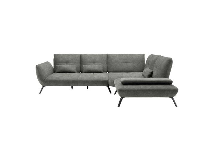 Wohnlandschaft 310/93/250 cm Dunkelgrau Flachgewebe