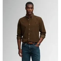 Superdry für Herren. M4011044A Hemd Classic Needle beige (M), Lässig, Baumwolle, Klassisch, Langarm