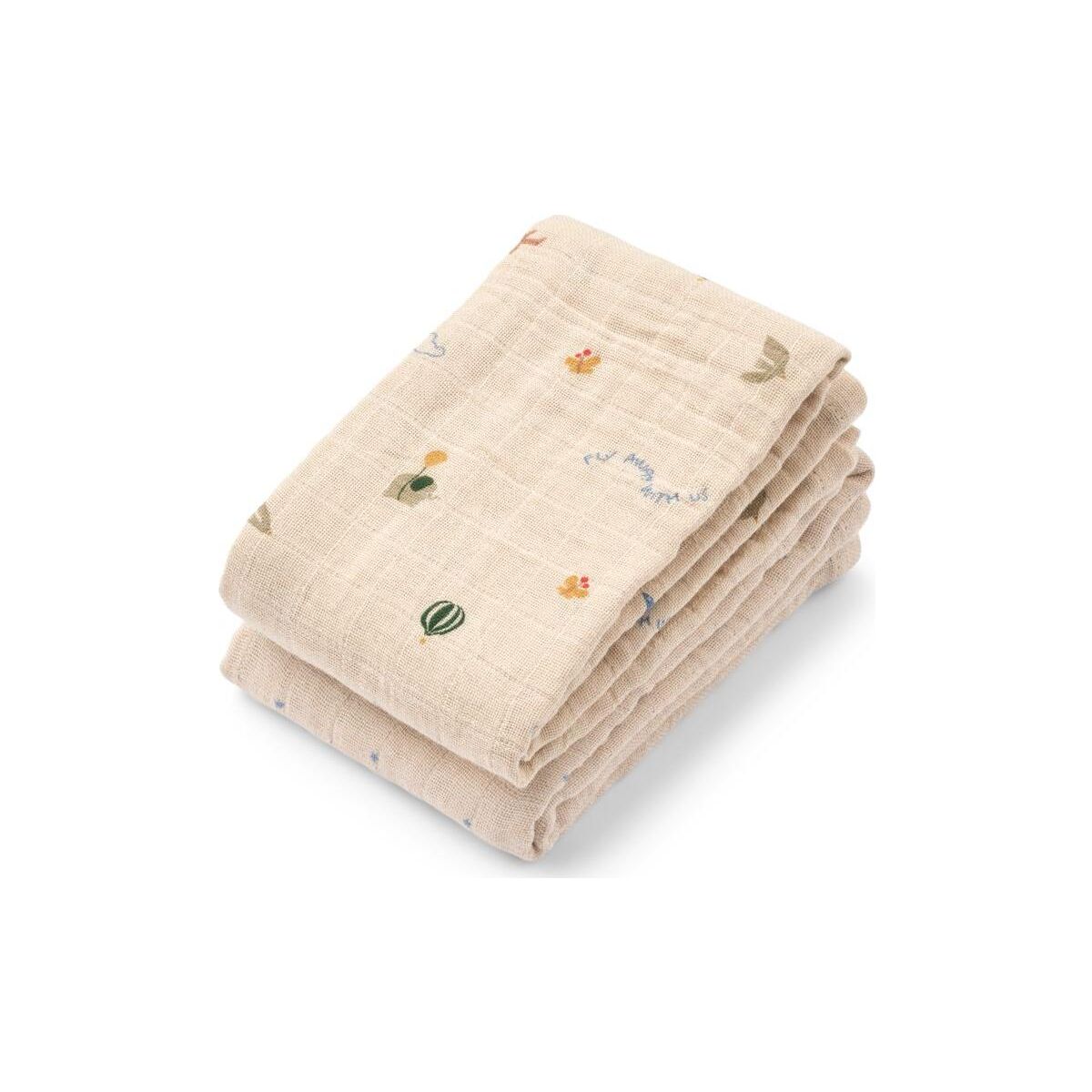 Liewood Lewis Muslin Cloth 2-pack star / flying mix (2927) ONE SIZE LW14907-2927-ONE SIZE-CU