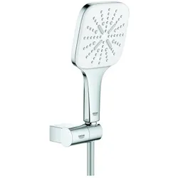 Grohe Rainshower Wandbrausehalterset 26588LS0 moon white, 3 Strahlarten, Durchflussbegrenzer 9,5 l/min