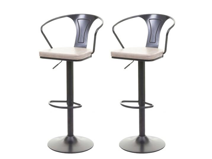 BARHOCKER H10B Schwarz, Cremeweiß 2er-Set
