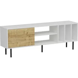 Lowboard Hera ca. 160x57 cm Weiß/Eiche