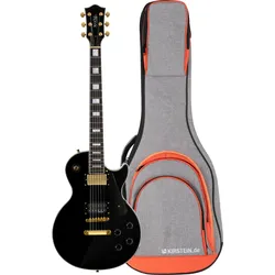 Rocktile Pro L-200BK Deluxe E-Gitarre Black Gigbag Set