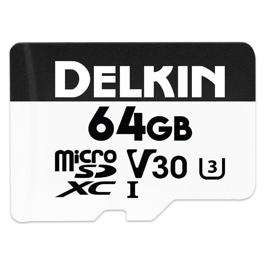 Delkin HYPERSPEED UHS-I (V30) microSD 64GB R:100MB/s W:75MB/s (64 GB, microSDXC, U3, UHS-I) (4110100673)