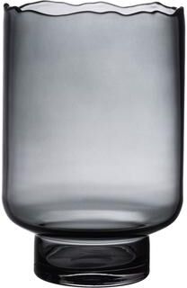 BIDKhome Rozanna Smoke Hurricane Glass Lg