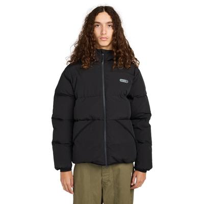 Outdoorjacke ELEMENT "Hooded Puffer", Herren, Gr. S, schwarz (flint schwarz), Obermaterial: 100% Nylon., Jacken Outdoorjacke