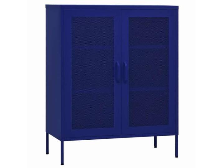 Heofavd Lagerschrank Marineblau 80x35x101,5 cm Stahl Beistellschrank