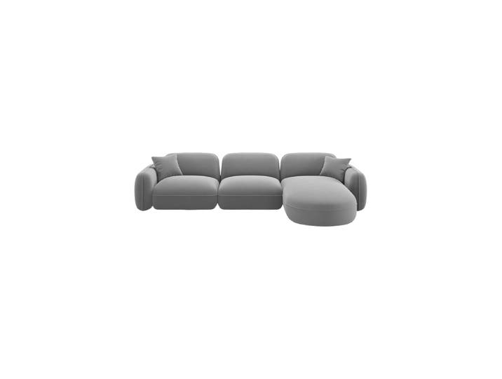 5-Sitzer Design Ecksofa „Lucien“ Samt Hellgrau CXL by Christian Lacroix
