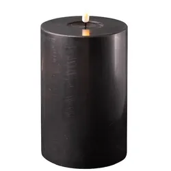 Deluxe Homeart LED Stumpenkerze Real Flame salbei green, 15 cm, Ø 10 cm