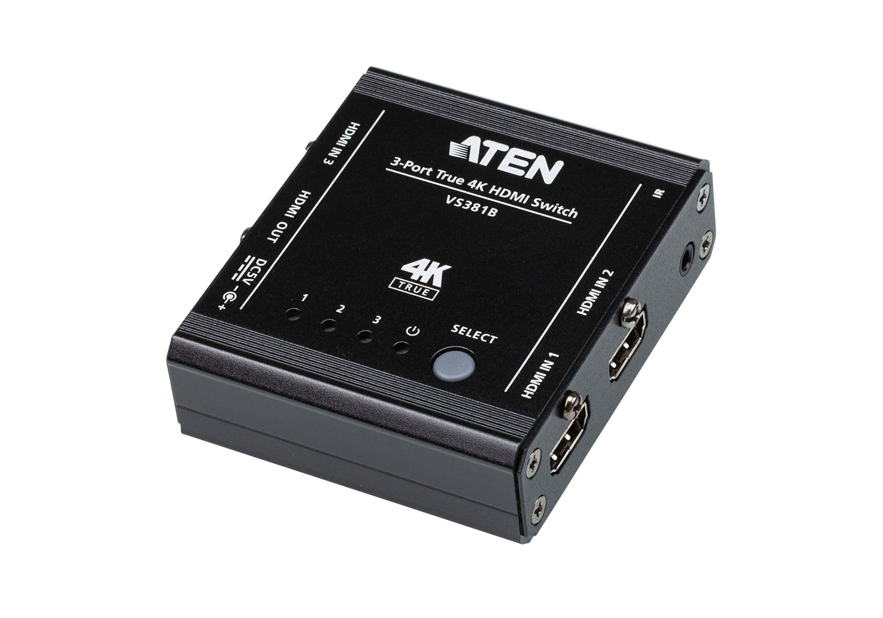 ATEN logo ATEN 3-Port True 4K HDMI Switch VS381B