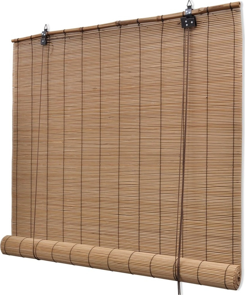vidaXL Bamboe rolluik, Bruin, B: 80 cm, H: 220 cm
