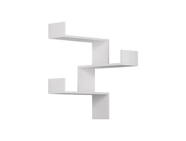 Etagère murale d'angle 3 étagères - h90 cm - blanc