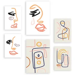 POSTER Set Mit 6 Stille Heuert In Weibliche Zusammenfassung A3 & A4 Rahmenlos
