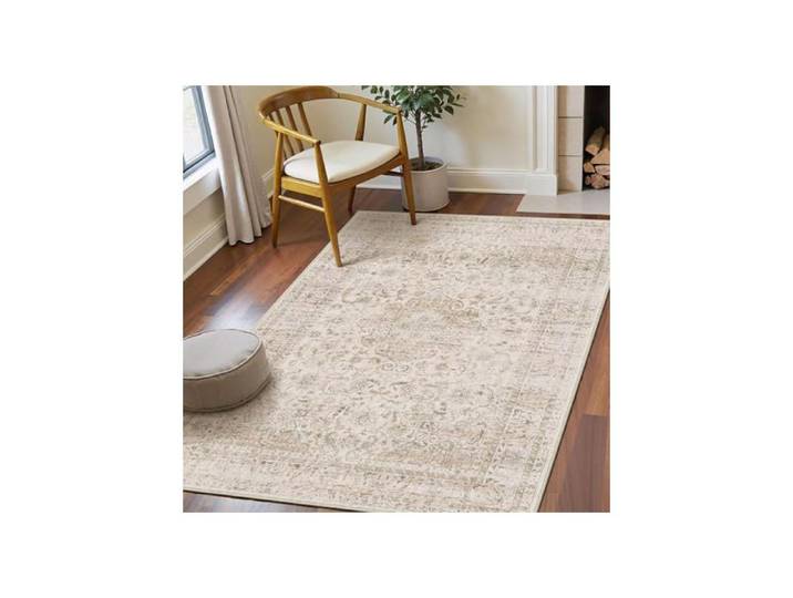 Tapis - GENERIQUE - Vintage Classique - 120x170 cm - Distressed Beige - Lavable en machine