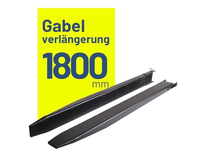 Pallit 1,8m Gabelverlängerung geschlossen 1800mm Länge 110 x 50 mm Innenmaß EXTEND Gabelverlängerung Stapler Zubehör aus Stahl Paar Zinkenverlängerung lange Gabel