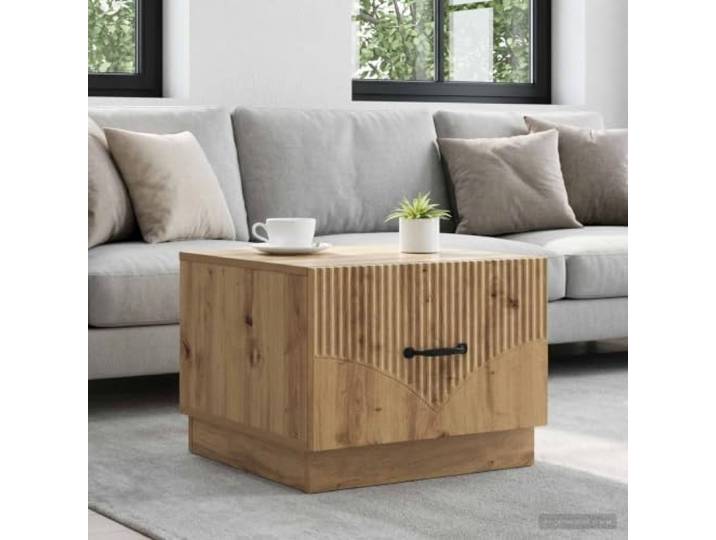 Couchtisch Artisan-Eiche 49 x 50 x 37 cm Holzwerkstoff mit Schubladen Vintage-Design, pflegeleichte Oberfläche, praktische Schubladen, vielseitig einsetzbar, robustes Holzwerkstoff