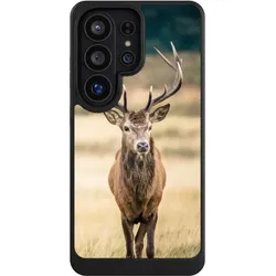 Nivocase Hülle für Samsung Galaxy S26 Ultra Handyhülle NIVOcore Case Schwarz Hirsch Wald Wiese (Samsung Galaxy S26 Ultra), Smartphone Hülle, Schwarz