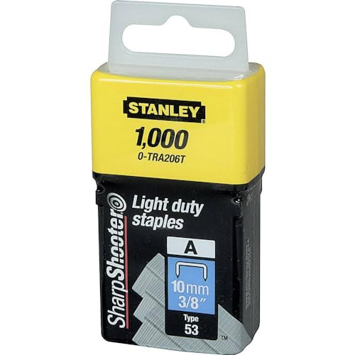 Stanley Fine Wire Klemmen, Type A, 10 mm, Galvanized Steel, Zilver