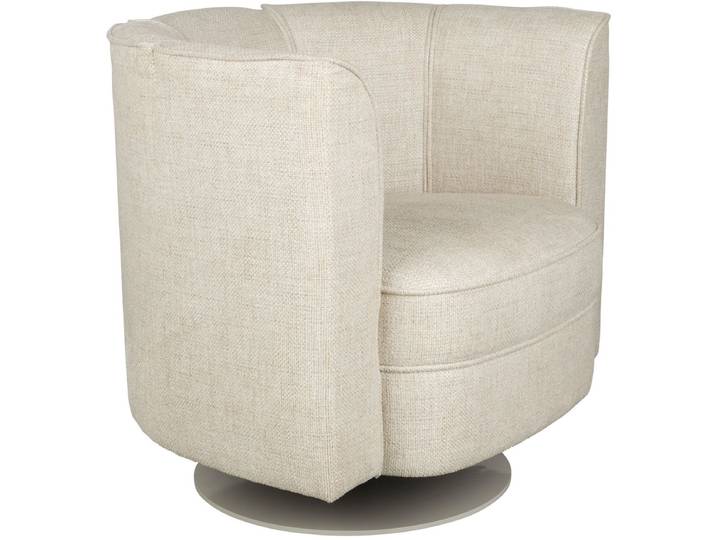 Dutchbone Flower Fauteuil/ Draaistoel Beige