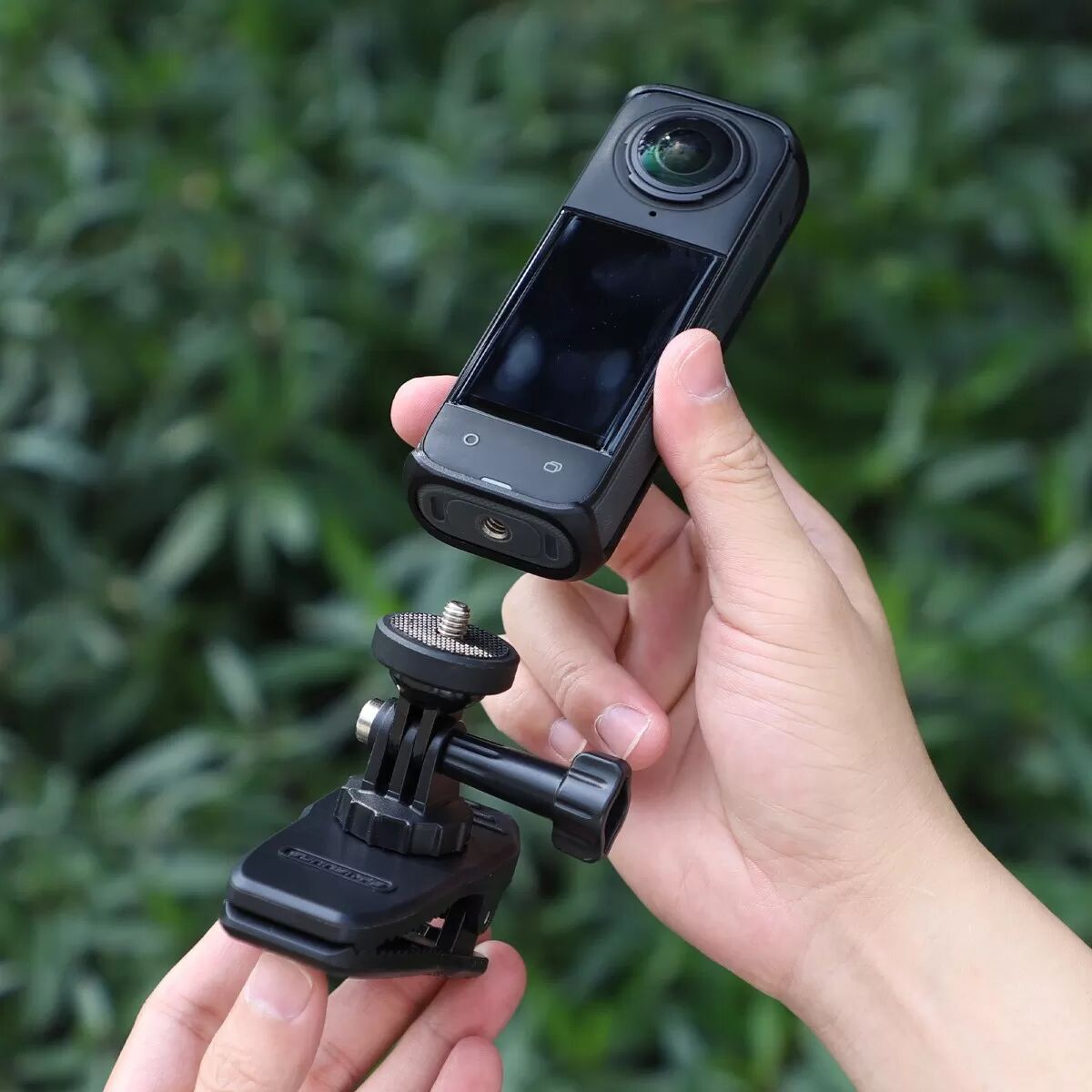 INF Support pare-soleil magnétique 360° - Pince multi-usage noire avec base magnétique, compatible avec OSMO Nano et compatible