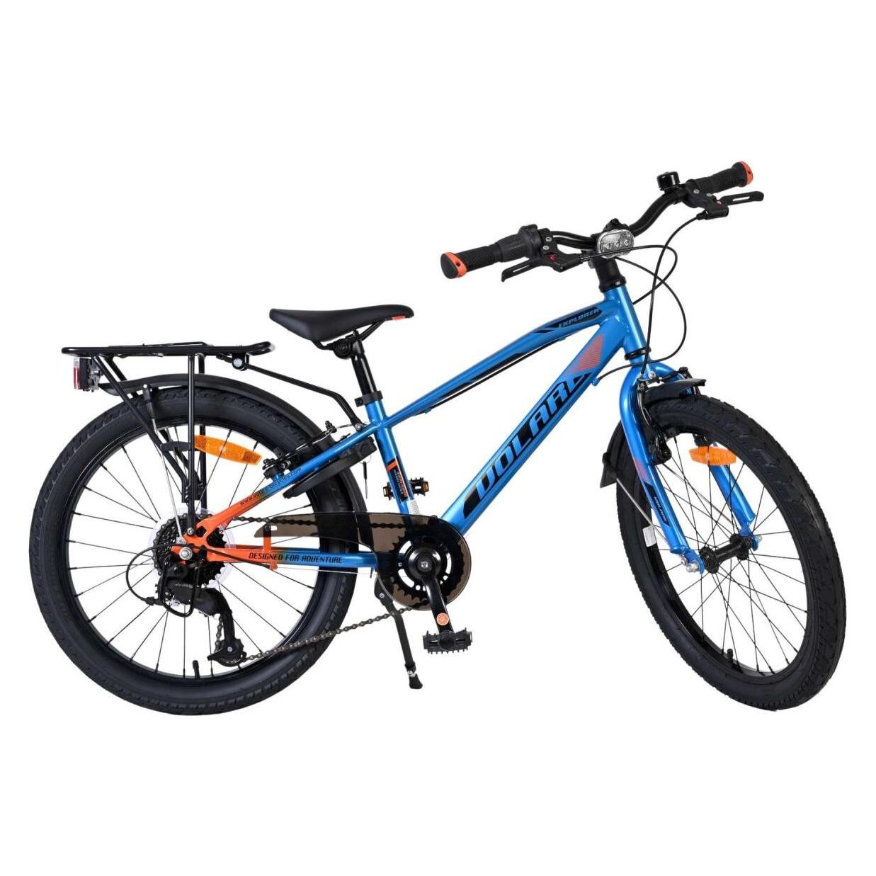 Volare Explorer Kinderfahrrad 20 Zoll Blau/Orange mit 7-Gang-Schaltung und Handbremsen (20") (71731484)