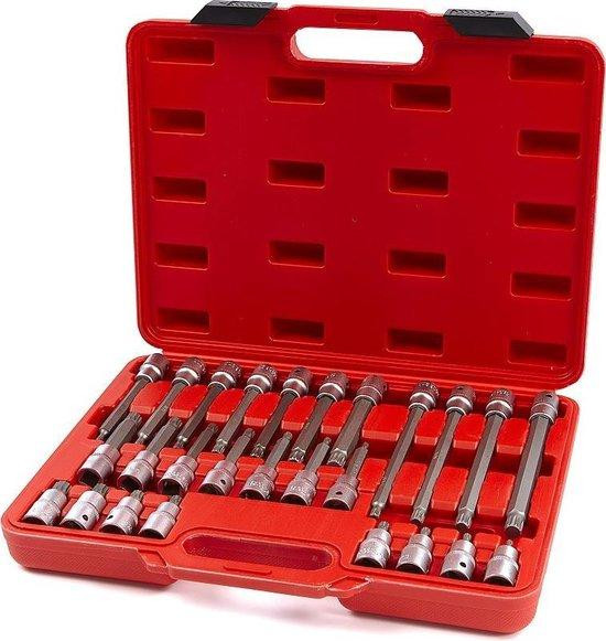 HBM Profi 26-delige universele ratelkopset met 1/2 inch spline-aansluitingen