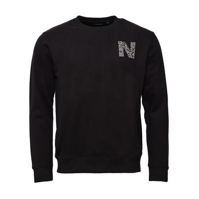 Sweater NASSAU BEACH "NB231045", Herren, Gr. 56XXL, schwarz, 100% Baumwolle, Sweatshirts Sweater