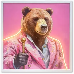 Globo LED-Leuchtbild George Grizzly Kunststoff