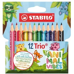 Stabilo Buntstifte »Trio® dick kurz Animal Vibes« 12 Stück gelb
