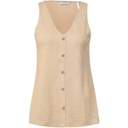 Tchibo - Top mit Knopfleiste - Damen - Gr. L - beige