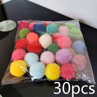 Pet Hub 10 Pcs lot Interactive Cute Cat Toys: Stretch Plush Balls, Soft & Colorful Assorted Fun For Playful Cats! 30pcs