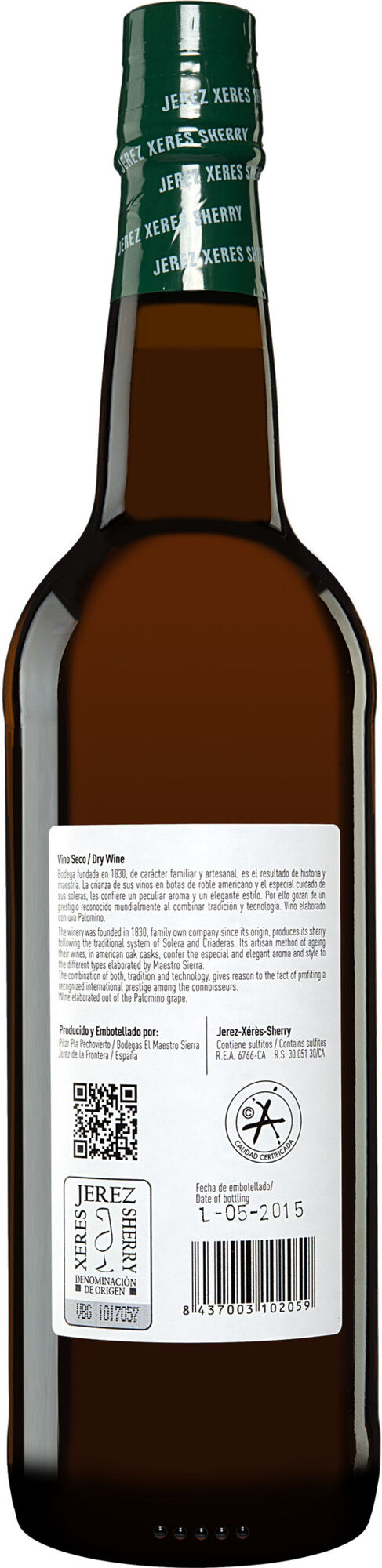El Maestro Sierra Amontillado Seco »12 Años« 17.5% Vol. Sherry Trocken aus Spanien