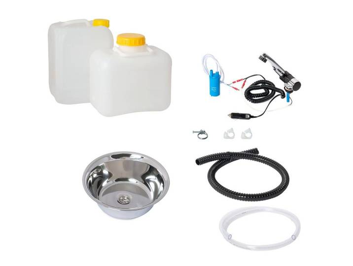 ad-ideen Waschbecken 12V Miniküche Campingküche Bausatz Technikpaket Womo Camping